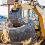 Backhoe tire