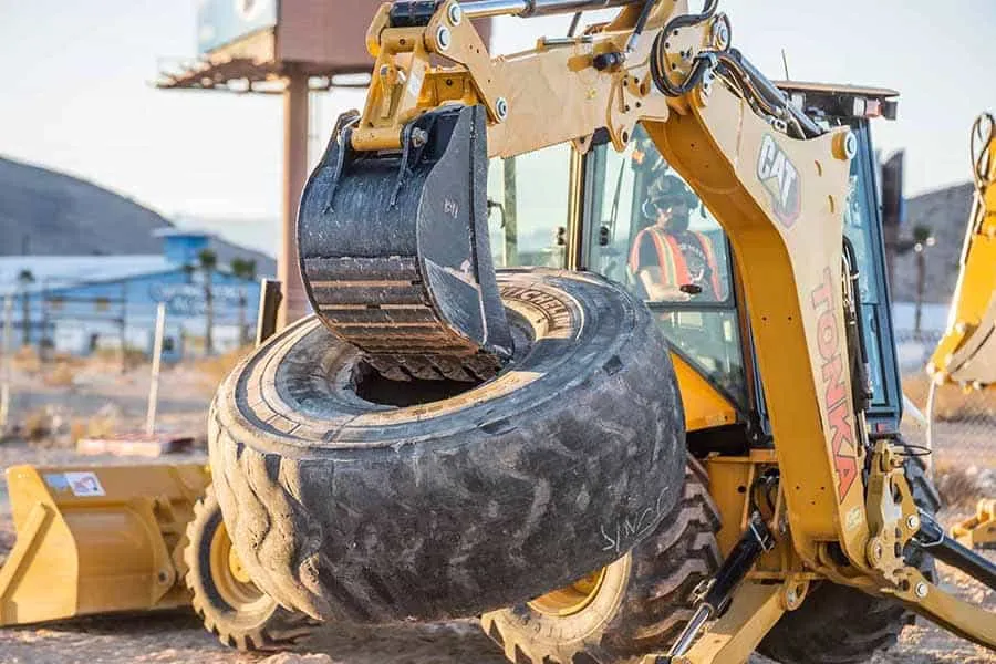 Backhoe tire