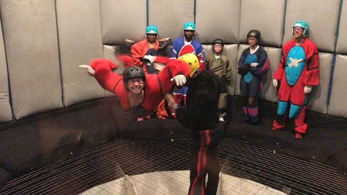 Indoor skydiving